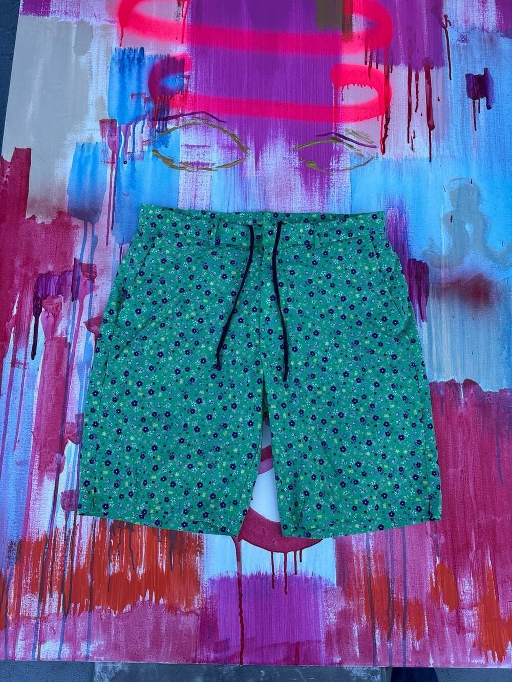 Polo Golf Ralph Lauren Green Floral Performance Shorts Size 32
